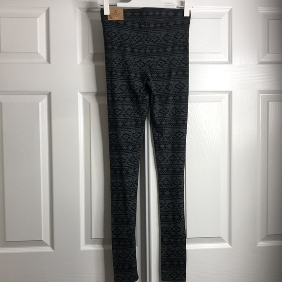 American Eagle Leggings Black Gray Hi Rise Aztec Print S - Picture 4 of 6